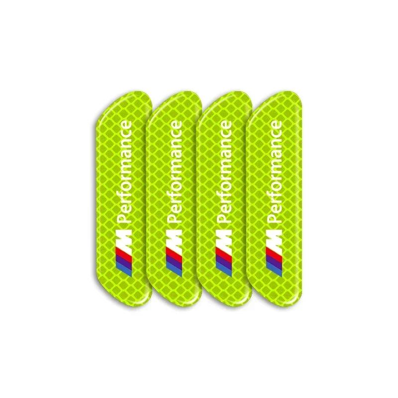 CAI1 2025 New For BMW Car 4PCS Car Reflective Strips Warning Stickers Car Styling For BMW M E46 E90 E60 F10 F30 F20 E39 E36 X5 E70 F2