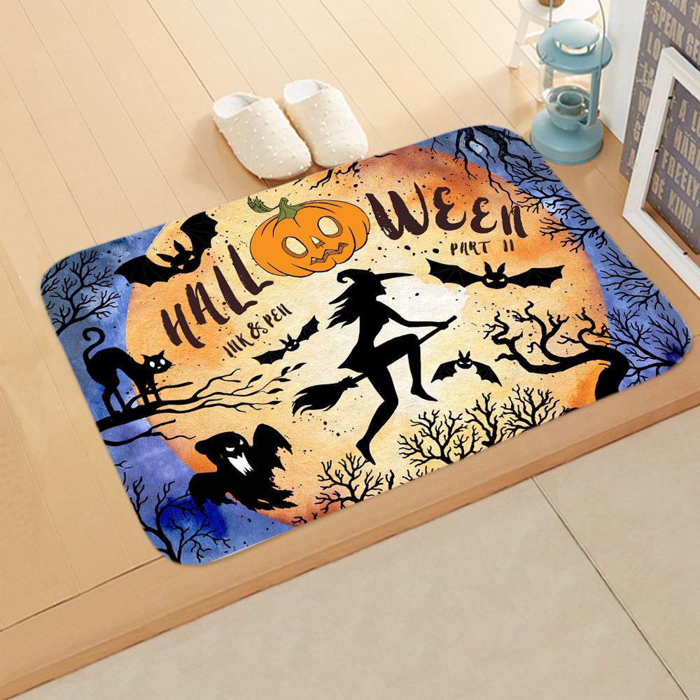 2025 Halloween Pumpkin Carpet Bedroom Bathroom Floor Mats Decorative Halloween Floor Mats Christmas Mats Christmas Decorations