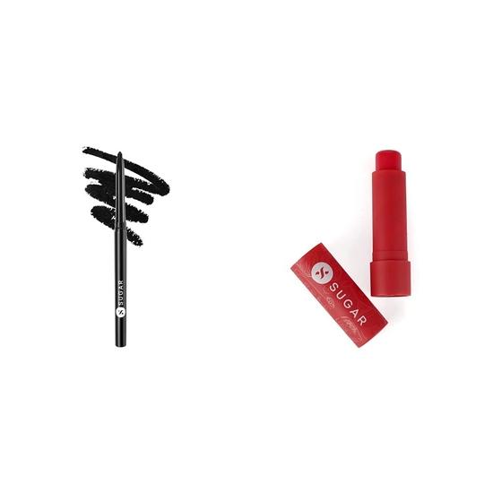 SUGAR Косметика Kohl Of Honour Intense Matte Finish Kajal - 01 Black Out & Tipsy Lips - Увлажняющий бальзам - 02 Cosmopolitan