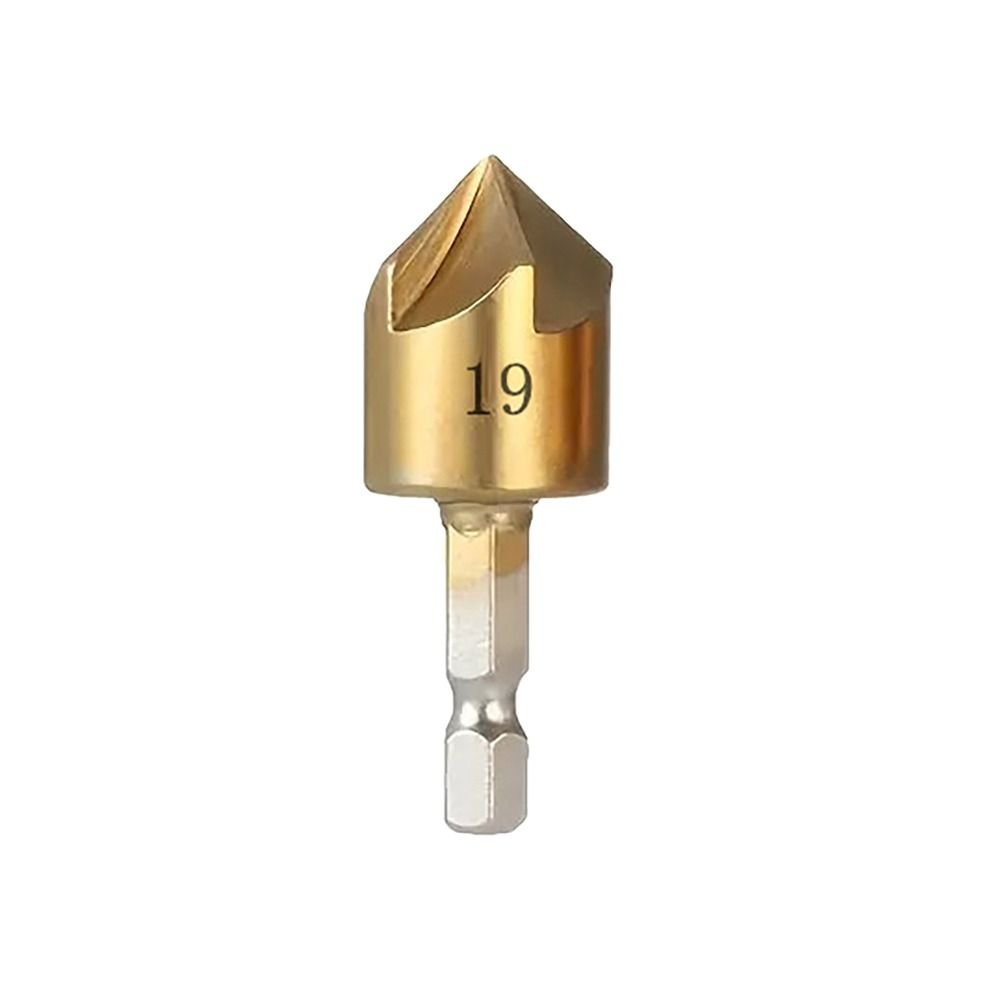 HSS 6мм-19мм 5-зубая зенковка с шестигранным хвостовиком, зенковочное сверло, фреза для снятия фаски с дерева, фаска