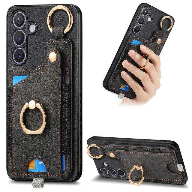 Модный кожаный чехол-кошелек с магнитными картами для Samsung Galaxy S24 Ultra S21 FE S22 S23 Plus A30/20/22/32/33 M10S A14 A25 A34 A15 A25