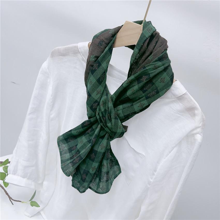 Клетчатый шарф из чистого хлопка, окрашенный в пряже, в более чем 20 цветах