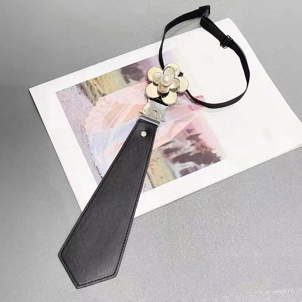 Uniform Black Ties For Janpanese JK Uniform Cosplay Accessory Neckwear Jk Seifuku Cute Anime Necktie with Pearls