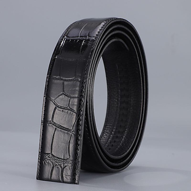 First Layer Cowhide Automatic Belt Men'S Business Crocodile Pattern Dragon Green Belt Wide Waist Seal