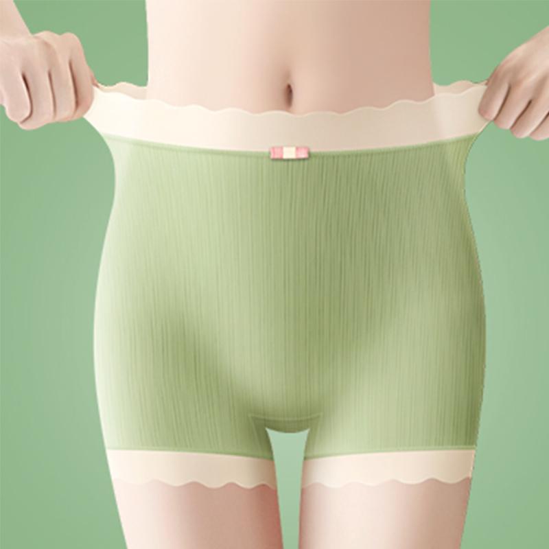 Flarixa Mid Waist Seamless Shorts Plus Size Women's Summer Panties Thin Modal Cotton Antibacterial Shorts Under Dress