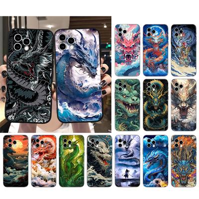 Чехол для телефона Dragon Wave Art для iPhone 15 14 Pro Max 13 12 11 Pro Max XSMax XR 12 13 mini 14 Plus Shell