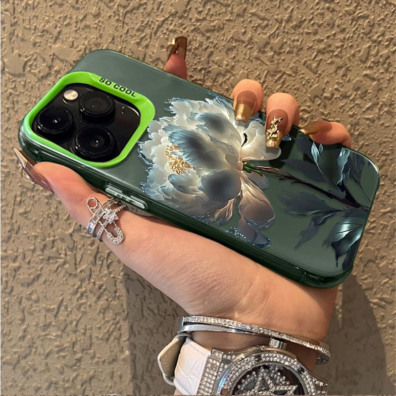 Чехол для телефона с хорошим значением Пион для iPhone 17 16e 16 15 14 13 12 11 mini Pro Max XSMAX 8 7 Air Plus Противоударная Матовая Задняя Крышка
