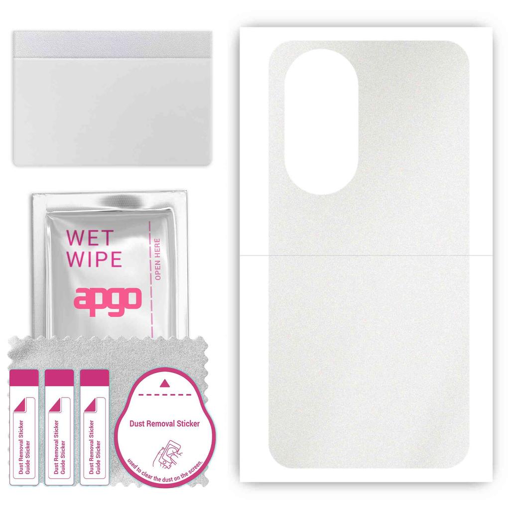 apgo Protective Skin Sticker for the Back Compatible with Oppo A98 5G, Wrap Film, Foil, Vinyl - Pattern Matte Transparent