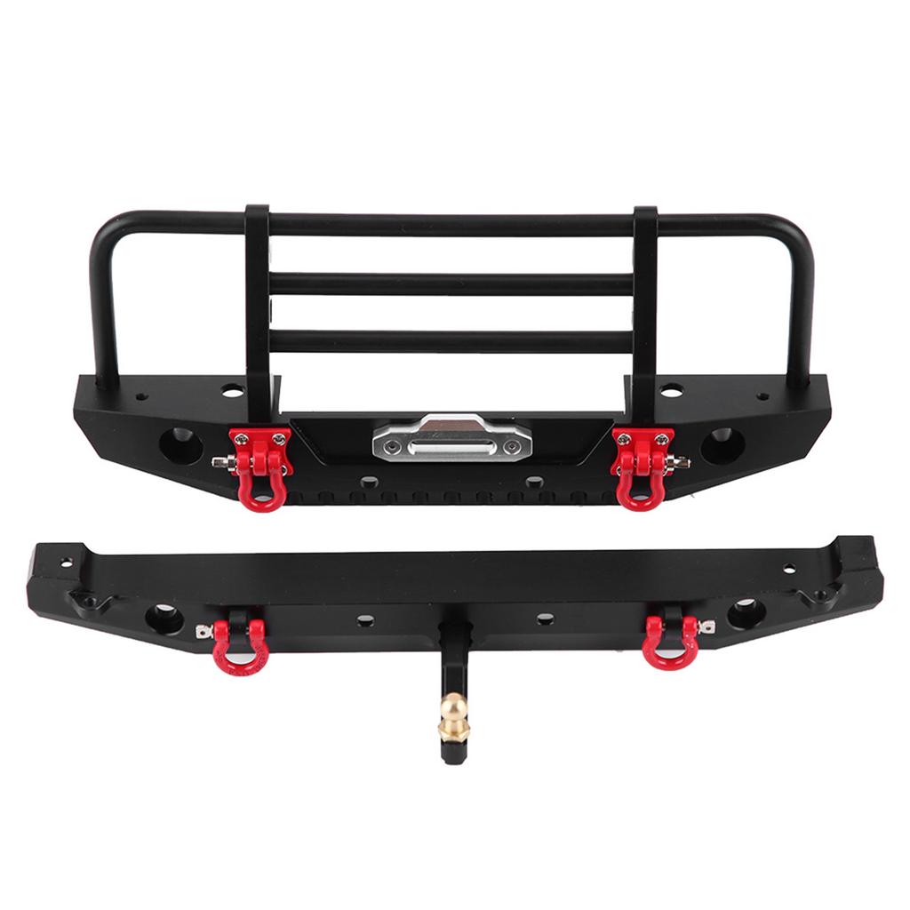 Metal FrontRear Bumper with LED Lights for Traxxax Trx4 for SCX10II 90046 110 RC Car