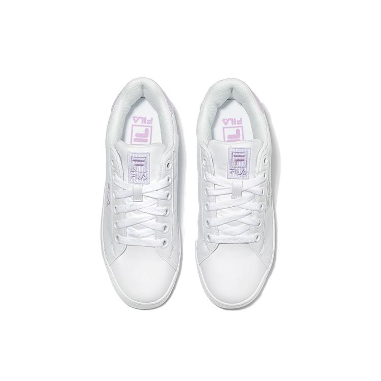 Fila Кеды Court Deluxe Low top для скейтбординга Унисекс Бело-фиолетовые Корейский стиль 1TM00651D_151