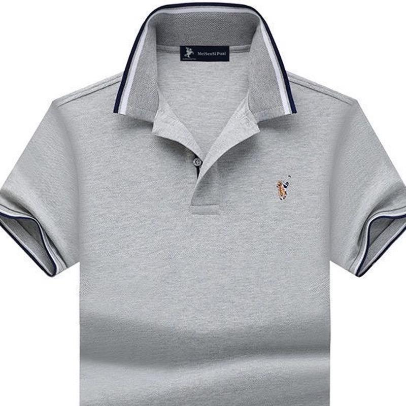 TrendHub Men's Polo Shirts Short Sleeve Business Casual Male T-shirts