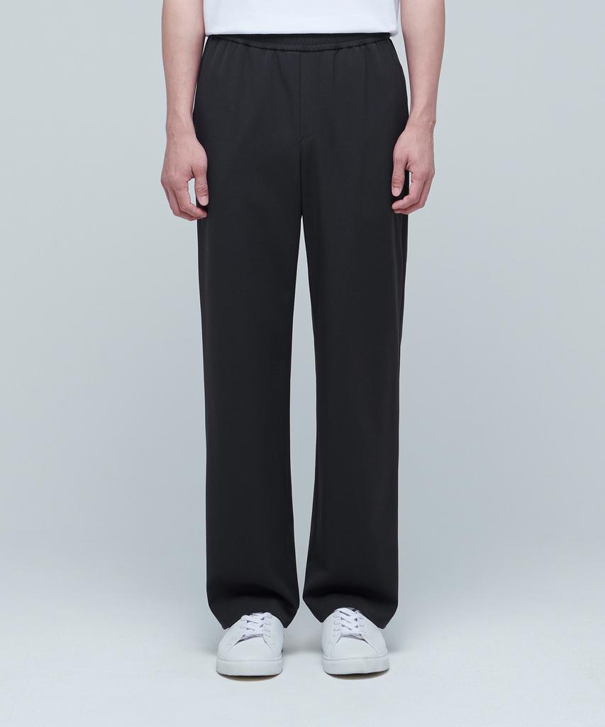 MUSINSA STANDARD Genderless Wide Banding Slacks [Dark Gray]