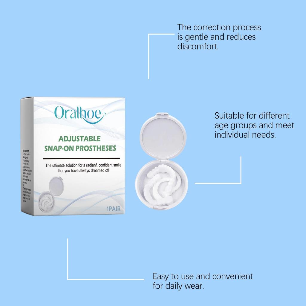 Взрослый регулируемый набор зубных протезов, зубы, накладные зубы, портативные брекеты, украшение для заполнения промежутков, улучшение эстетики улыбки, виниры, инструмент для красоты