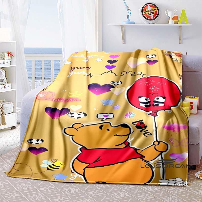 Pooh Bear Cartoon Pattern Blanket, Suitable for Sofas, Bedrooms, Offices, Naps, and The Perfect Gift.