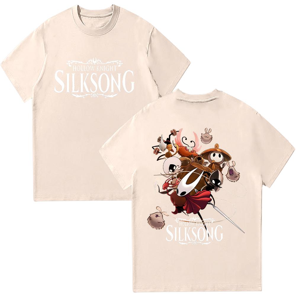 Hollow Knight Silksong Graphic T Shirt Men's Clothing Casual Short Sleeve Top Fashion Cartoon Hot Game Unisex T-shirt Cotton Tee