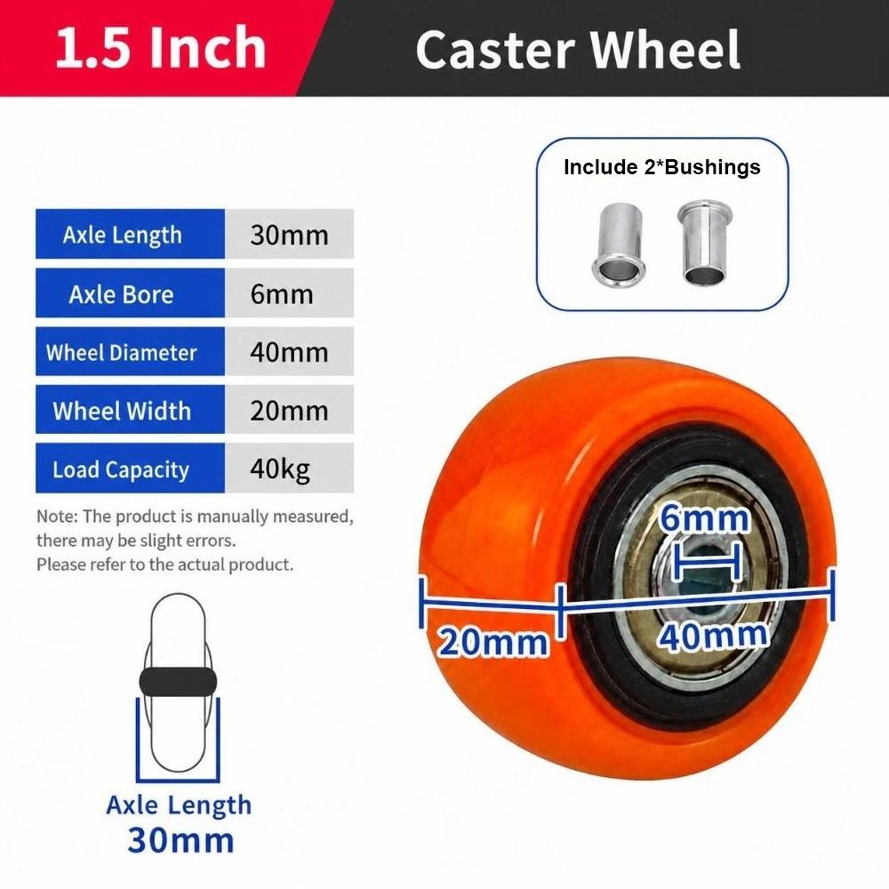 High Load Capacity Trolley Wheel Double Bearings Replacement Wheel Heavy Duty Application