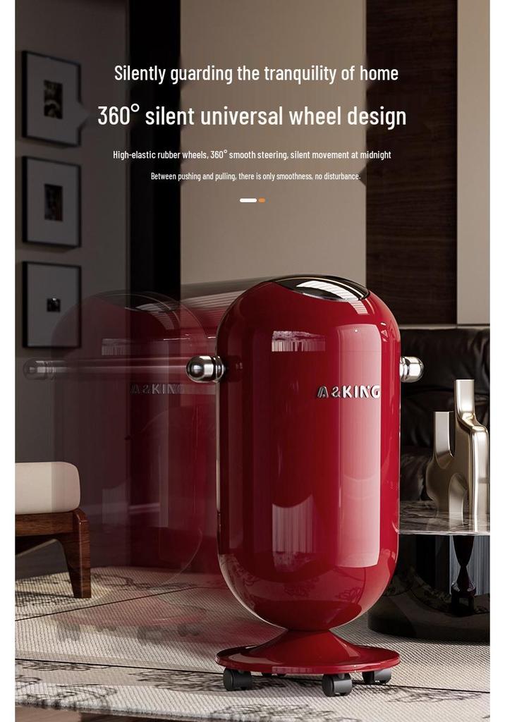 2026 Flip-Top Double Bin Trash Can with Wheels, Lid, for Home, Living Room, Bedroom & Bathroom.