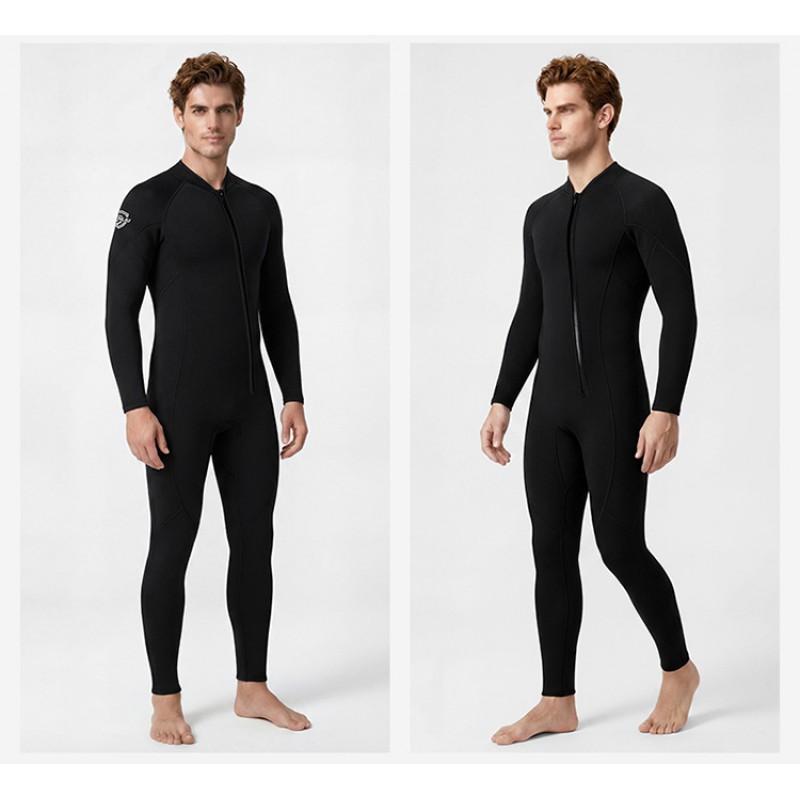 Mens 3mm Neoprene Wetsuit Fullsuit Long Sleeve Snorkeling Diving Surfing Warmth Stretch Fit