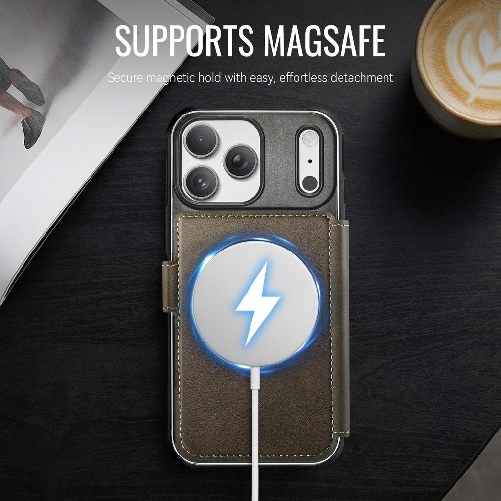 AutSpace-A15 Wallet Case For iPhone 17 Pro Max /17e/ 17 Pro /17 Fashion Premium PU Leather Card Holder Phone Back Cover Protector Skins Shell