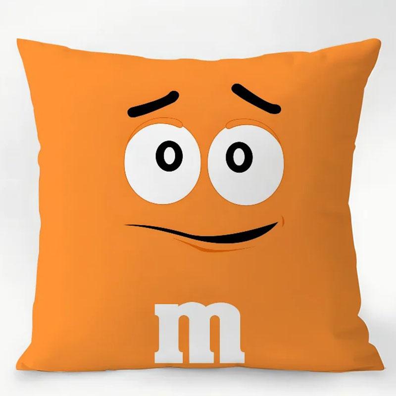 1 шт. Модная наволочка с принтом шоколада M&M'S для гостиной, спальни, дивана, подоконника, автомобильная декоративная наволочка