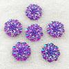20pcs 18mm Round Flower AB Resin Crystal Strass Applique and 2 Holes Buttons for Diy Clothing - HA27
