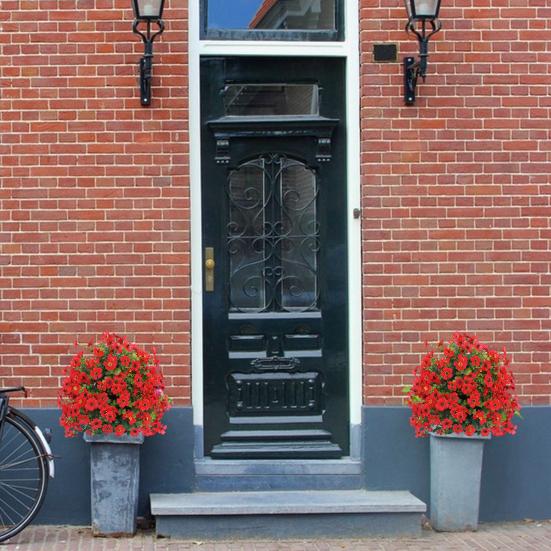 1/2 шт искусственный фиолетовый цветок с колышком устойчивый к ультрафиолетовому излучению искусственный пластиковый цветок шип для внутреннего и наружного сада крыльца патио свадебное украшение для вечеринки