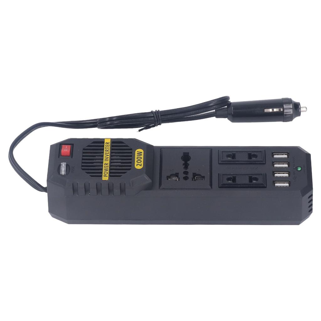 Автомобильный инвертор 200 Вт 12 В в 220 В ШИМ модифицированный синусоидальный адаптер-преобразователь с портами USB 4,1 А