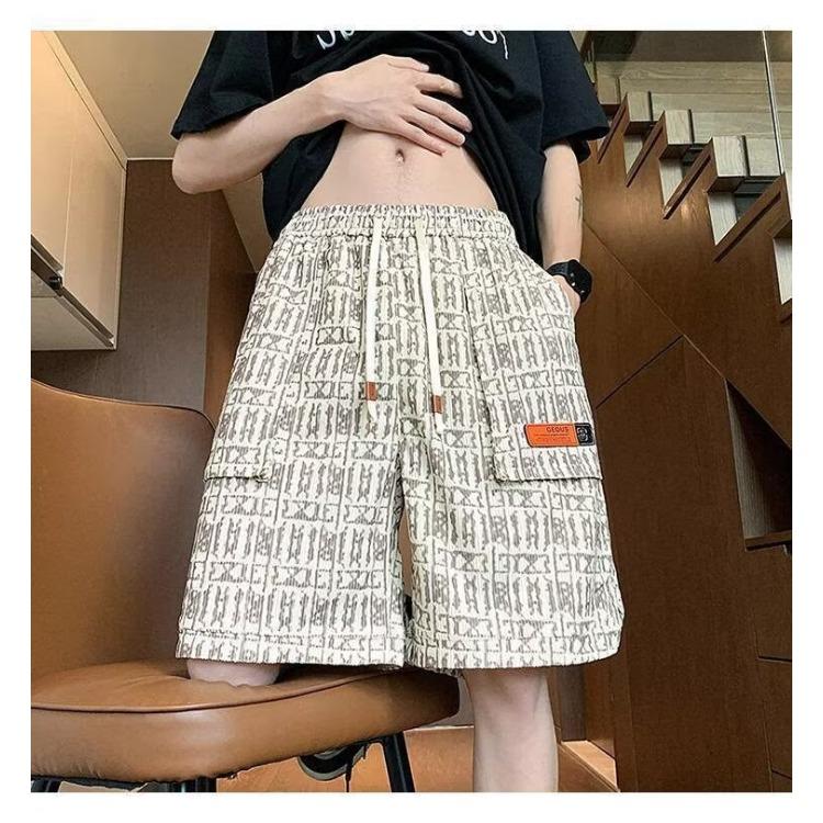 Шорты с принтом для мужчин, летние шорты в американском стиле, быстросохнущие повседневные спортивные брюки длиной пять четвертей