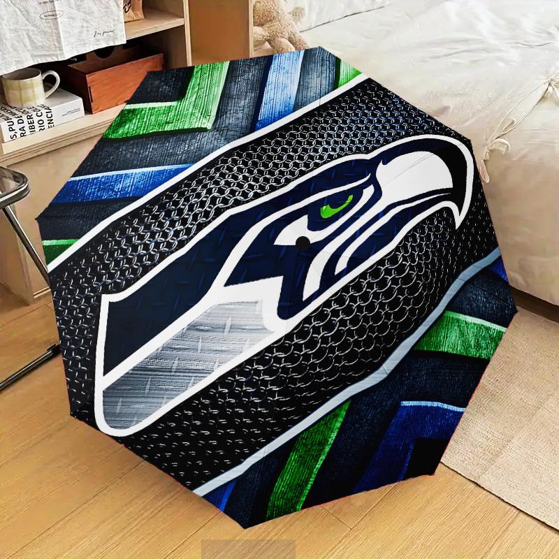 Seahawks Team Spirit Umbrella Folding umbrella, automatic umbrella 8-Frame for Travel, camping Use Gift for Halloween Christmas