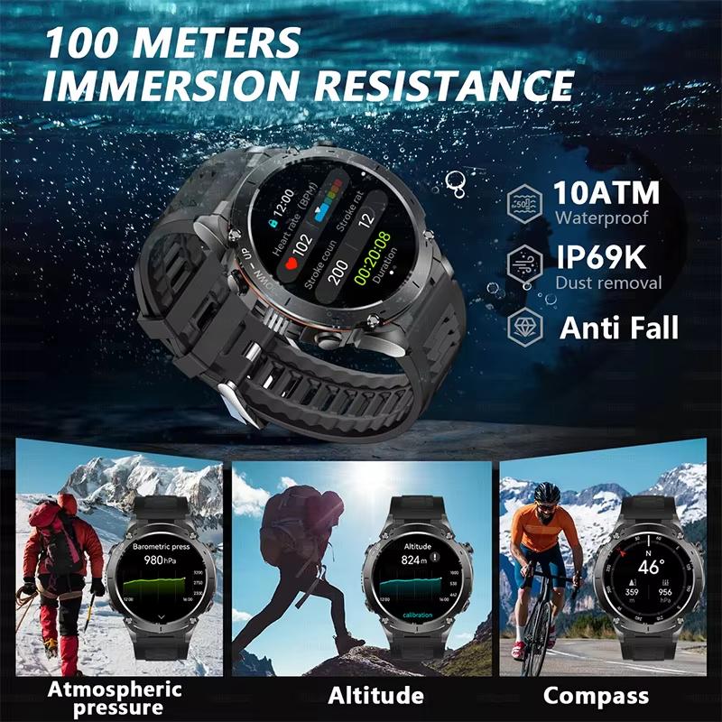 2025 New Ultra GPS Smart Watch 10ATM Waterproof Built-in Dual-band GNSS Compass Military Sport Men SWIM Bracelet For Xiaomi IOS