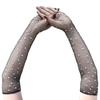 European and American Fashion Fishnet Bright Diamond Elastic Gloves Retro Dance Party Color Diamond Role Play Gloves Accessory Trend