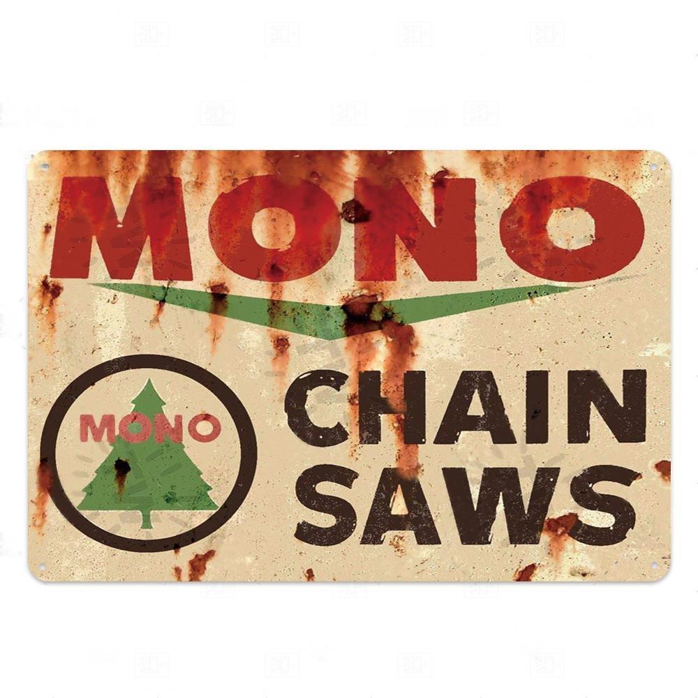 Металлическая табличка с цепной пилой, металлическая винтажная жестяная вывеска, настенный декор для человека, декоративная тарелка в пещере
