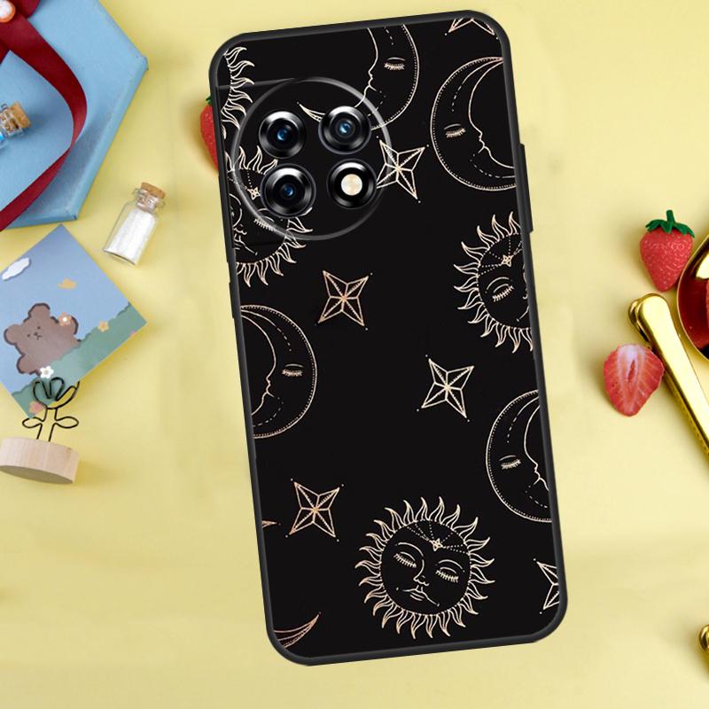 Чехол-тент с рисунком полумесяца и солнца для OnePlus 12 12R 13 13R 11 10 Pro 8T 10T OnePlus Nord CE 2 3 4 Lite N30 N20 N10