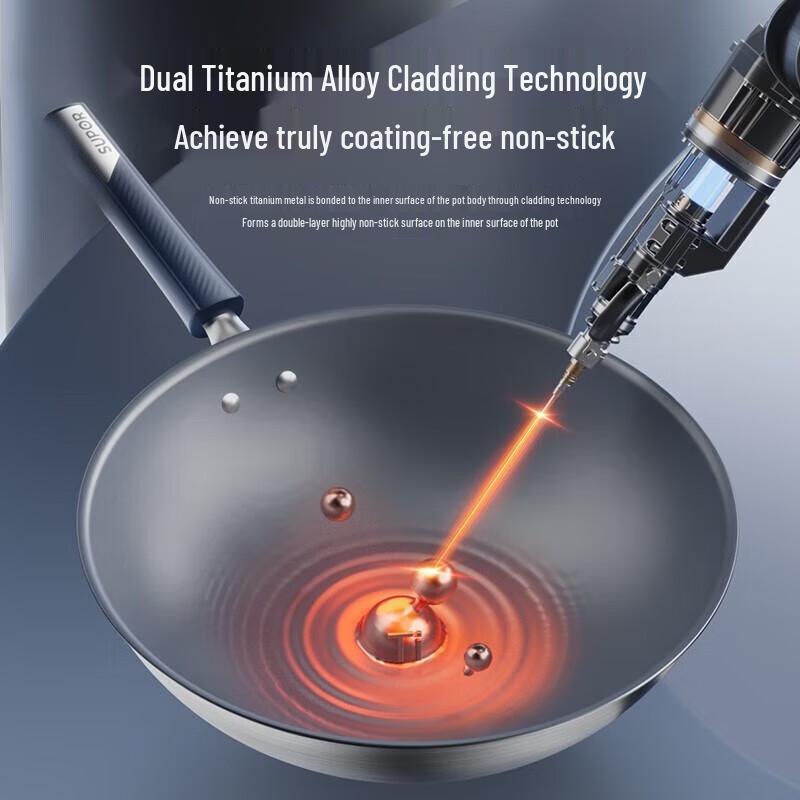 SUPOR Titanium Non-stick Wok with Lid