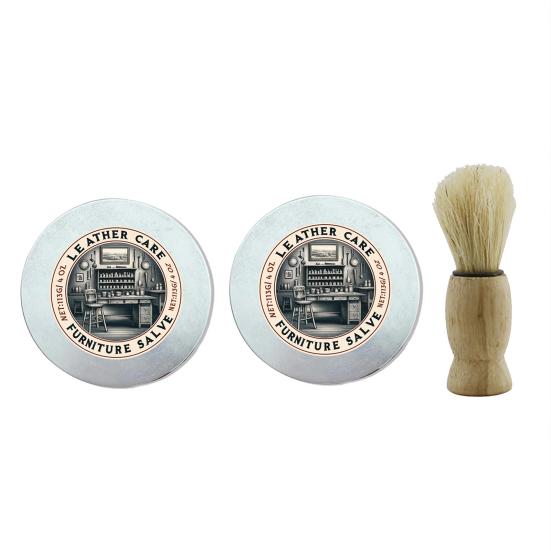 Leather Furniture Salve with Cleaning Brush Scratch Repair Balm Eco-friendly Easy Application High Efficiency Leather Care Cream Cleaner