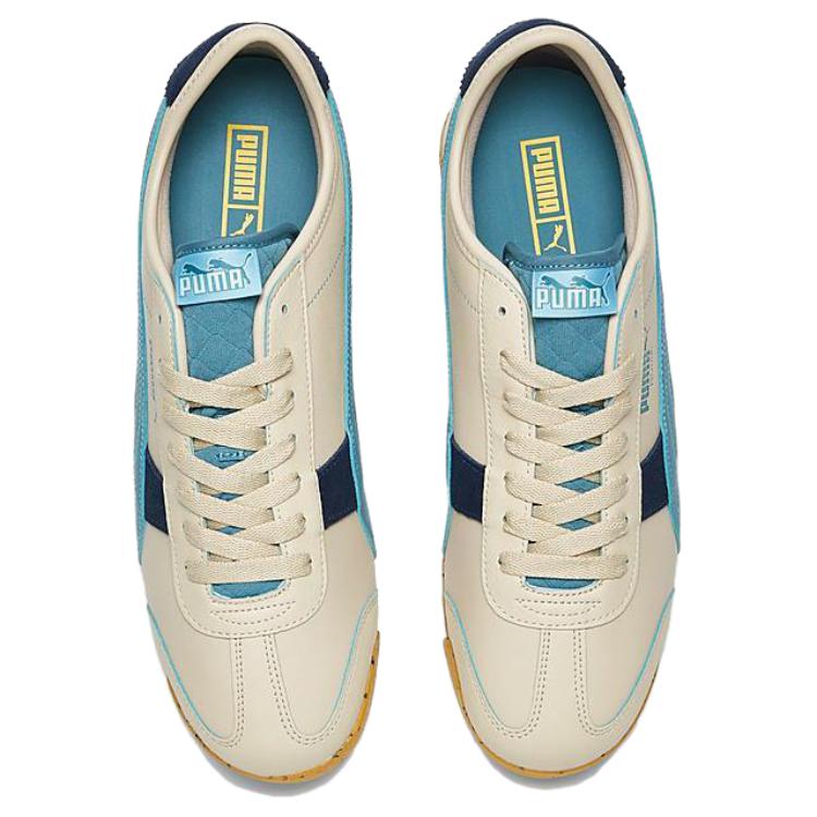 Puma Roma Snowdrifts Comfortable Low Top Lifestyle Shoes Men Sneaker Yellow Blue 395756-01