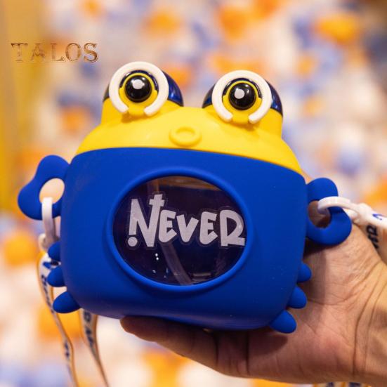 Детская бутылка для воды с ремешком и соломинкой в виде краба, мультяшная кружка для питья, кувшин для мальчиков и девочек, емкость 600 мл, бутылка для воды для активного отдыха и использования в школе