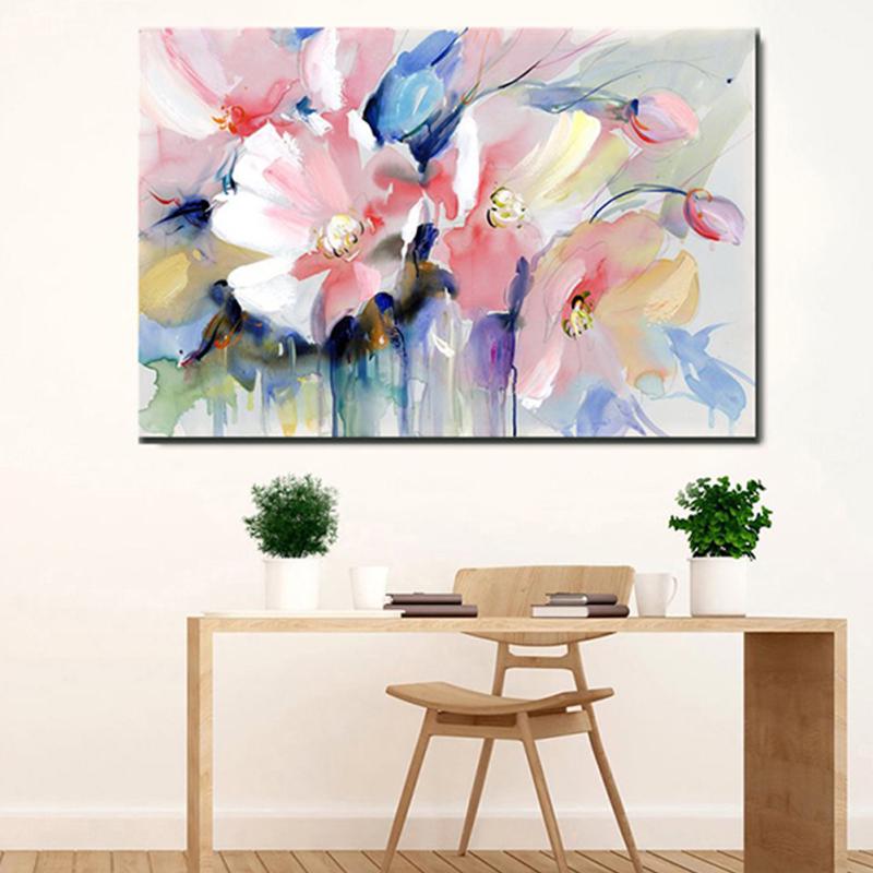 Картина на холсте абстрактная цветочная мандала для украшения дома гостиной без рамки