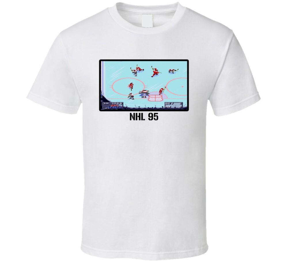 Nhl 95 Видеоигра Классический Ретро Футболка для Фанатов Унисекс Футболка