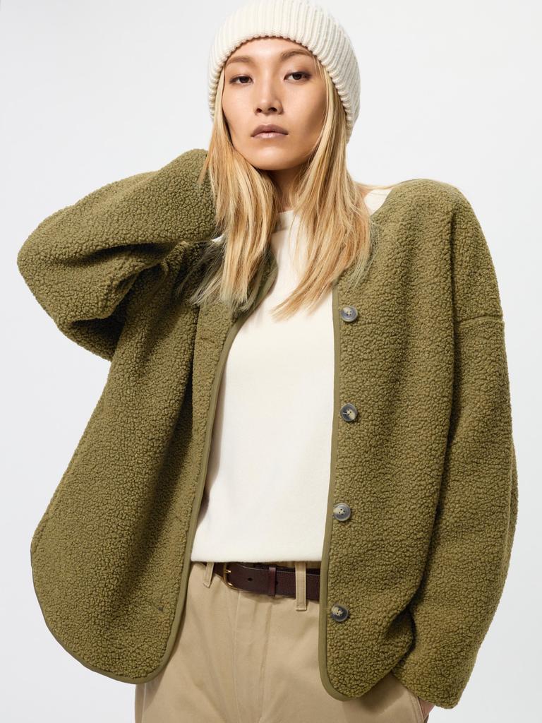 Uniqlo Boa Fleece Relaxed Cardigan