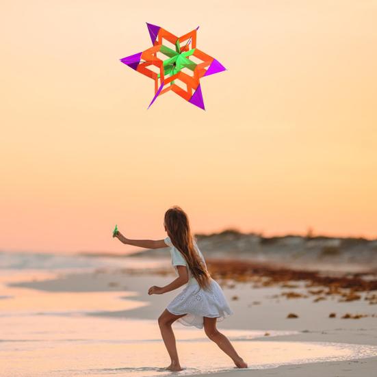 3D Lotus Kite Легко управлять Сверхпрочный открытый пляж парк газон дети взрослые игрушка воздушный змей семья малышей мальчики девочки начинающие красочный летающий змей