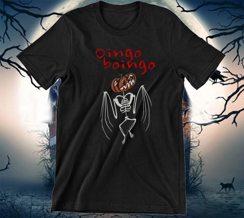 Oingo Boingo Pumpkin Skeleton Classic Short Sleeve Tee Shirt S-5XL MR458