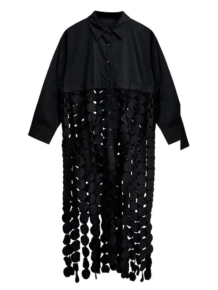 Xitao Лоскутное платье с ажурными кисточками GMM1331