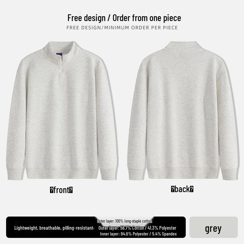 Custom Cotton Hoodie for Restaurant Waitstaff: Milk Tea, Coffee, BBQ - Autumn/Winter Workwear with Logo Print