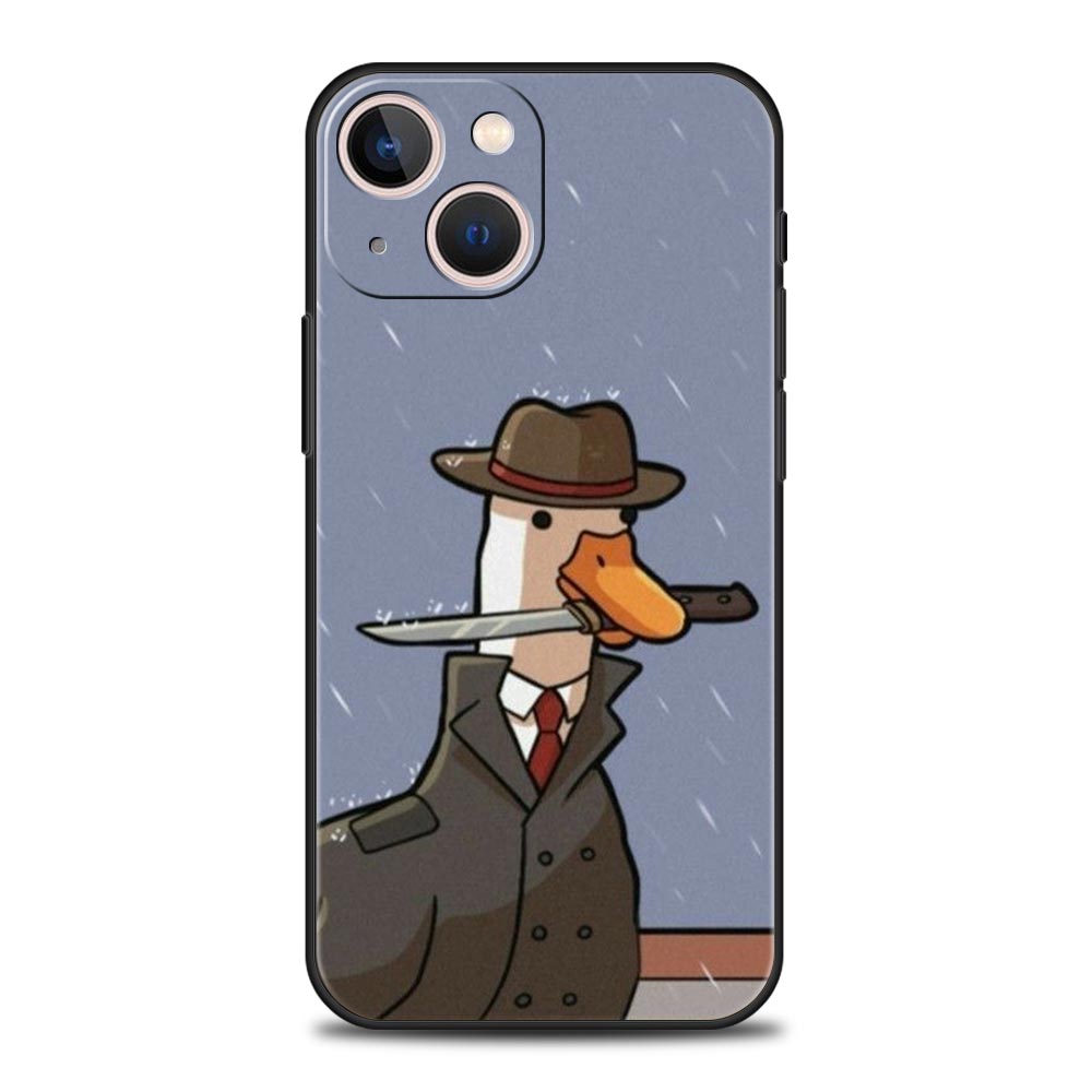 Роскошный чехол для телефона iPhone 15 14 11 Pro Max 13 12 XS X XR SE3 7 8 Plus, противоударный чехол с изображением милого гуся или утки