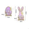 Easter Bunny Wooden Sign Tabletop Centerpiece Gift Desktop Ornament Egg Table for
