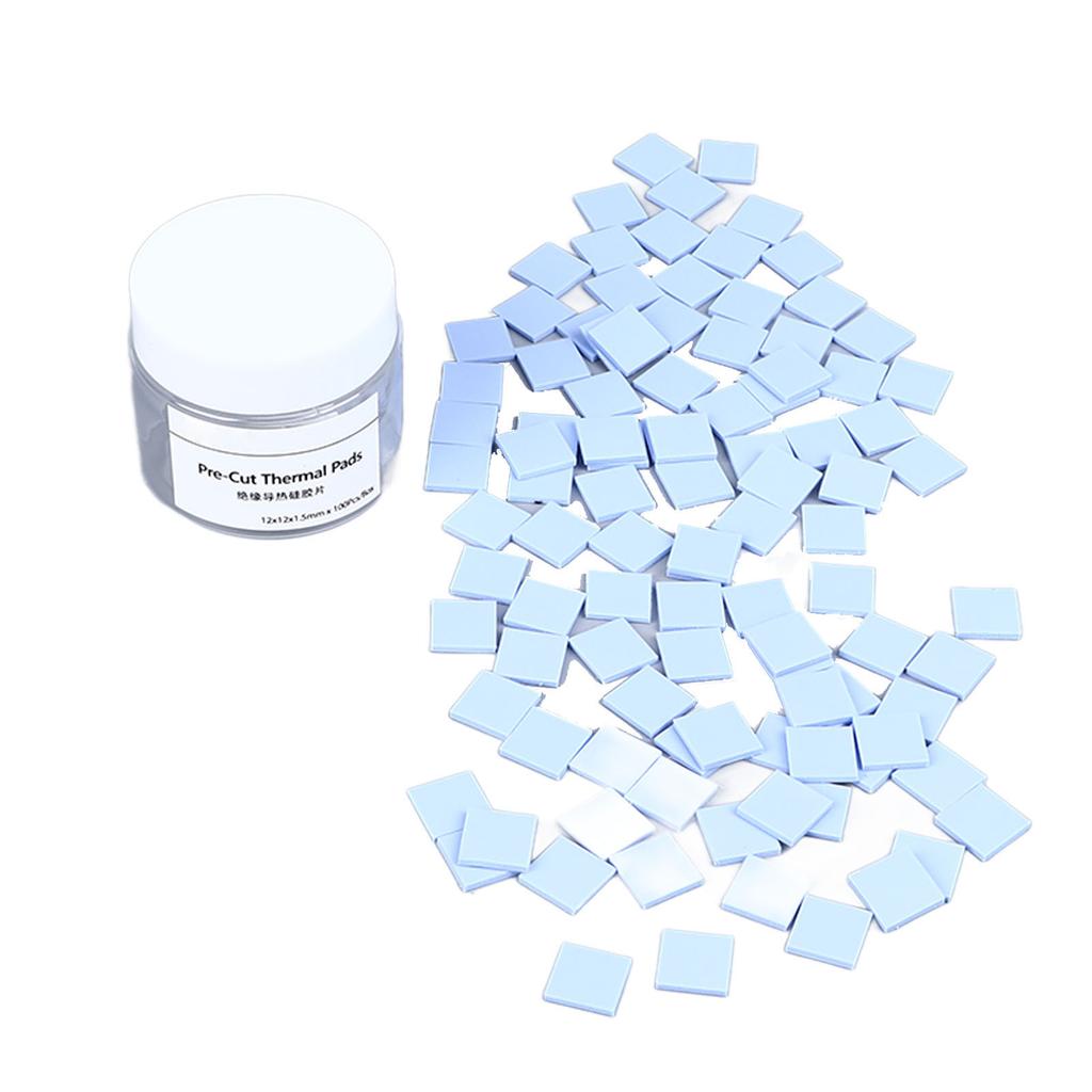 100 шт. теплопроводящая силиконовая термопластина для микросхемы LED IC SMD DIP синяя