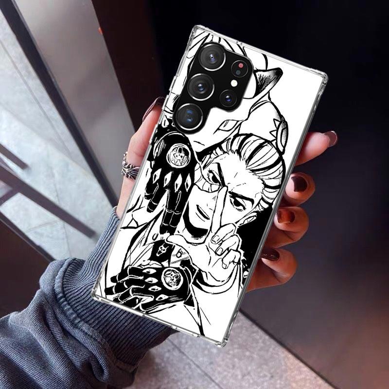 JoJo Kira Yoshikage Killer Queen Phone Case For Samsung Galaxy S26 S25 Edge S24 S23 Ultra S22 Plus S21 S20 FE Soft TPU Back Cove