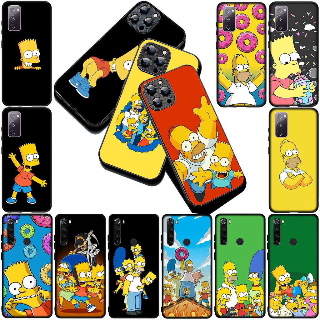 Barts Cartoon S-Simpsons Silicone Phone Cover for Motorola Moto G86 G57 E14 E15 G14 G34 G35 G84 G24 A54 G15 Power E22 Soft Case