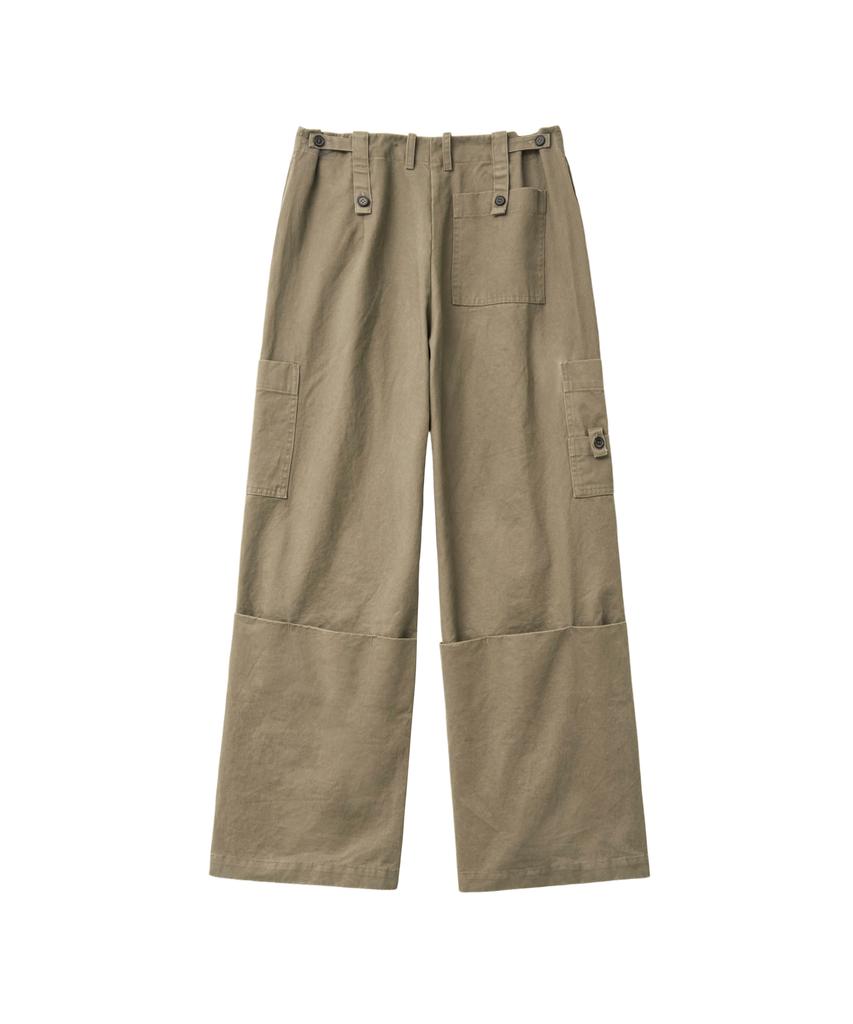 PARAKEET Vintage Washed Cotton Work Pants (Dark Beige)